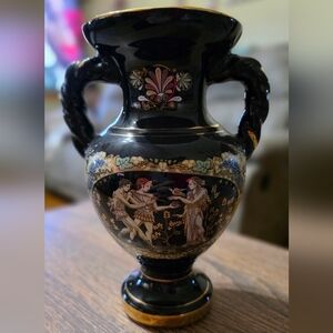 Elegant Black and Gold Vase